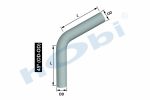 Boru, Universal Dirsek, A:45° Ø65,5 L1:180 L2:180 T:1,5 mm Alusi - Görsel 2