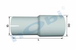 Boru, Universal Adaptör, L1:210 Alusi ID1:Ø121 ID2:Ø121